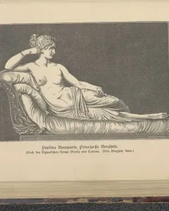 Venus Victrix reclining on an ornate chaise longue, holding an apple in her outstretched hand.