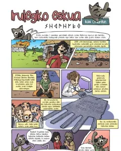 The Hand of Irulegi, a flat hand-shaped metal artifact covered in ancient inscriptions.