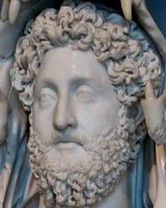 Marble bust of Commodus as Hercules with a lion skin, club, and apples