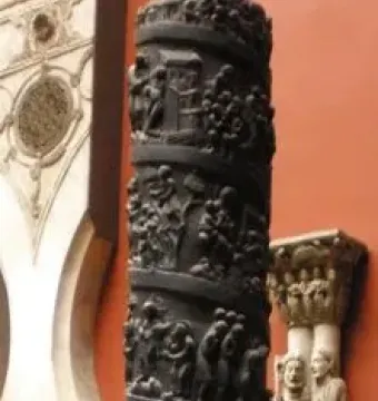 Bernward Column with a spiral band of relief scenes running up the shaft