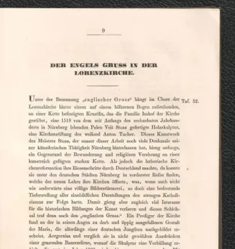 A cream-colored page from an old book with a centered German title and several paragraphs of text.