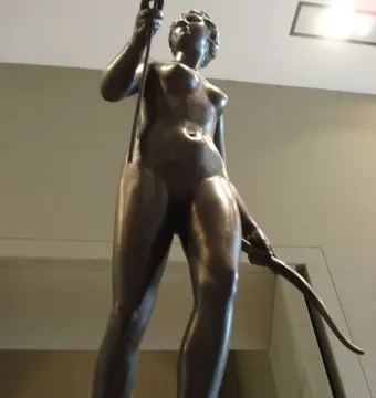 Diana sculpture by Houdon in the Louvre Museum