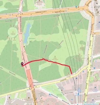 Map showing the Denkmal für die im Nationalsozialismus verfolgten Homosexuellen in Tiergarten near Ebertstraße.