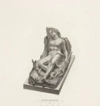 Endymion Sleeping, a reclining sculpture by Antonio Canova.