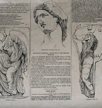 Classical female figure in flowing drapery, with one arm raised as if untying her sandal.