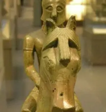 Armento Rider bronze figurine of a mounted warrior on a clear display base
