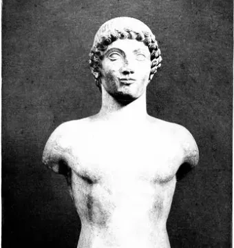 Apollo Strangford, a broken marble statue of a young male figure with missing arms and lower legs.