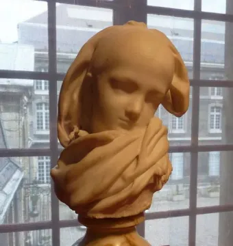 Auguste Rodin\'s Alsatian Orphan marble sculpture