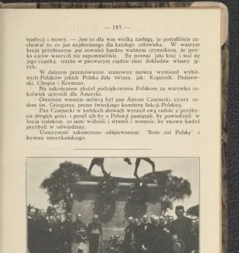Tadeusz Kościuszko Monument in Chicago with a group of men and clergymen gathered at its base