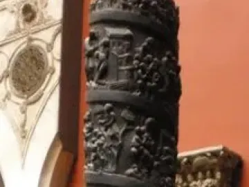 Bernward Column with a spiral band of relief scenes running up the shaft