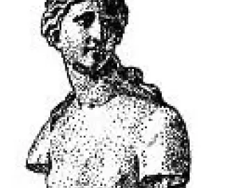 Venus Tauride, a classical nude female statue missing both arms, standing beside a draped support column on a round base.
