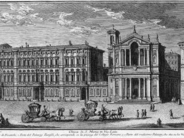 The Porter appears as a small dark detail on the ground floor of a palace facade.