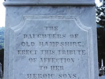 Confederate Memorial marble inscription panel with the words “Southern Rights” visible