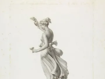 Hebe, a neoclassical female figure in flowing drapery, holding a cup and a pitcher.