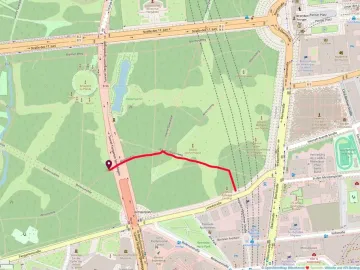 Map showing the Denkmal für die im Nationalsozialismus verfolgten Homosexuellen in Tiergarten near Ebertstraße.