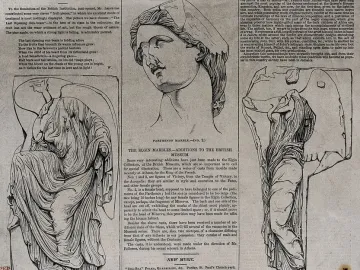 Classical female figure in flowing drapery, with one arm raised as if untying her sandal.