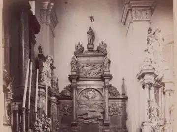 Baroque Tomb of Lew Sapieha with a standing figure, reclining effigies, and carved relief figures.