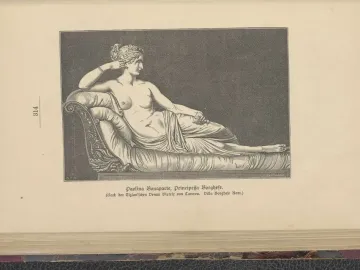 Venus Victrix reclining on an ornate chaise longue, holding an apple in her outstretched hand.
