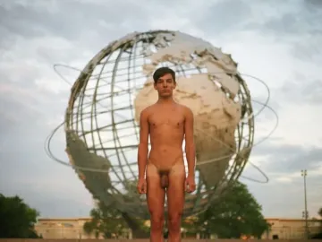 The Unisphere sculpture at Flushing Meadows with its globe and support rings visible.