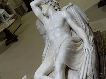 Endymion Sleeping, a reclining sculpture by Antonio Canova.