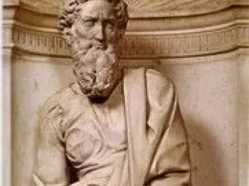 Saint Paul marble statue in a shell-carved niche, shown full length in flowing draped garments with sandals.