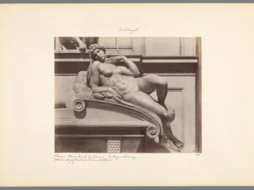 Michelangelo’s Dawn, a reclining marble figure on the Medici tomb.