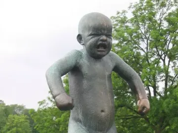 Angry Boy sculpture in Frogner Park, Oslo