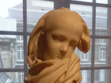 Auguste Rodin\'s Alsatian Orphan marble sculpture
