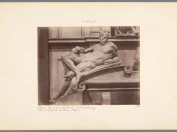 Michelangelo’s Evening, a reclining marble figure on the tomb of Lorenzo de’ Medici.