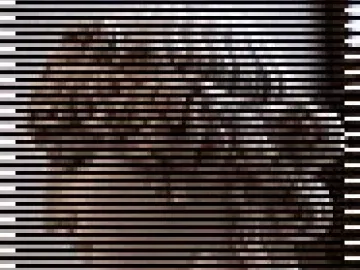 Severely pixelated view of the Antinous Mondragone sculpted head, with curly hair and facial features visible.