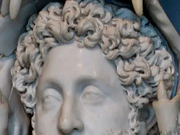 Marble bust of Commodus as Hercules with a lion skin, club, and apples