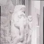 Palestrina Pietà marble sculpture with three intertwined figures, showing rough unfinished surfaces and chisel marks.