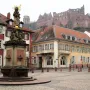 Kornmarkt Madonna fountain topped with a gilded figure of Mary and child