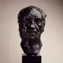 Bust of Man with the Broken Nose showing a bearded face with a furrowed brow and asymmetrical nose.