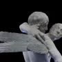 Canova\'s Daedalus and Icarus sculpture in white marble, showing a younger winged figure beside an older bearded man.