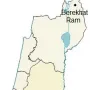 Map of the Berekhat Ram archaeological site with a marked location in the north.