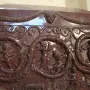 Sarcophagus of Constantina with carved vine scrolls, garlands, and winged figures harvesting grapes.