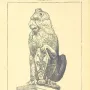 Marzocco lion sculpture seated upright with a shield on a pedestal.