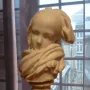 Alsatian Orphan sculpture by Auguste Rodin in marble.
