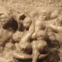 Battle of the Centaurs marble relief showing a dense struggle of nude, muscular figures