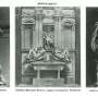 Tomb of Giuliano de\' Medici, a classical monument with a seated armored figure and reclining figures below.