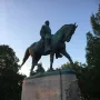 Robert E. Lee Monument showing a bronze equestrian statue on a tall stone pedestal