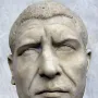 Marble bust of Philip the Arab with a close-cropped hairstyle, short beard, and a repaired mark across the nose.