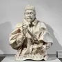 Bernini’s marble bust of Pope Clement X with a raised right hand and a book in the left hand